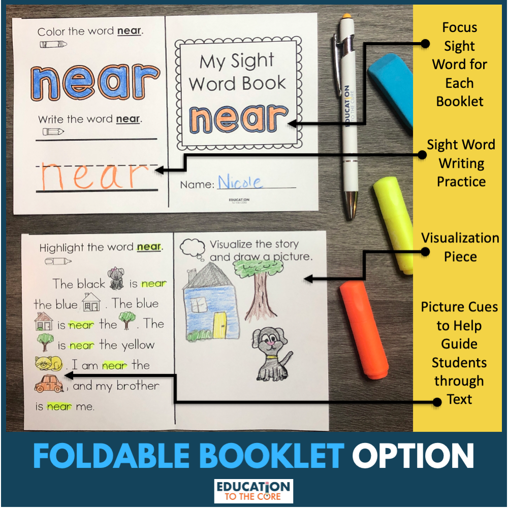 100 Sight Word Booklets for Fry Words 201-300