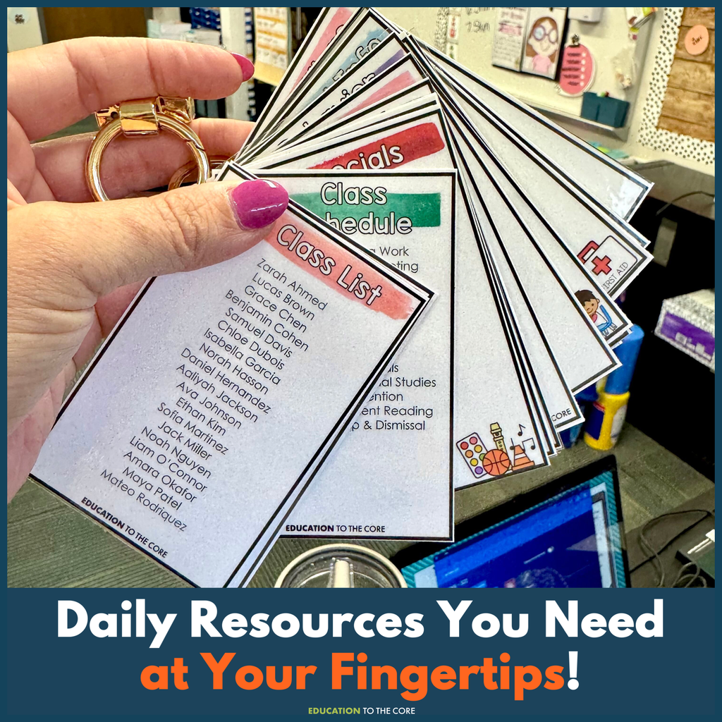 Editable Lanyard Cards for Teachers or Subs