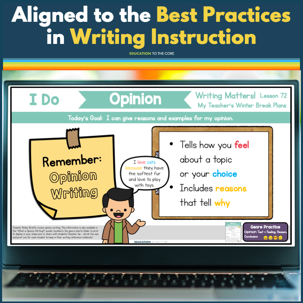 Explicit Instruction Writing Units for the Entire Year - Grade 2