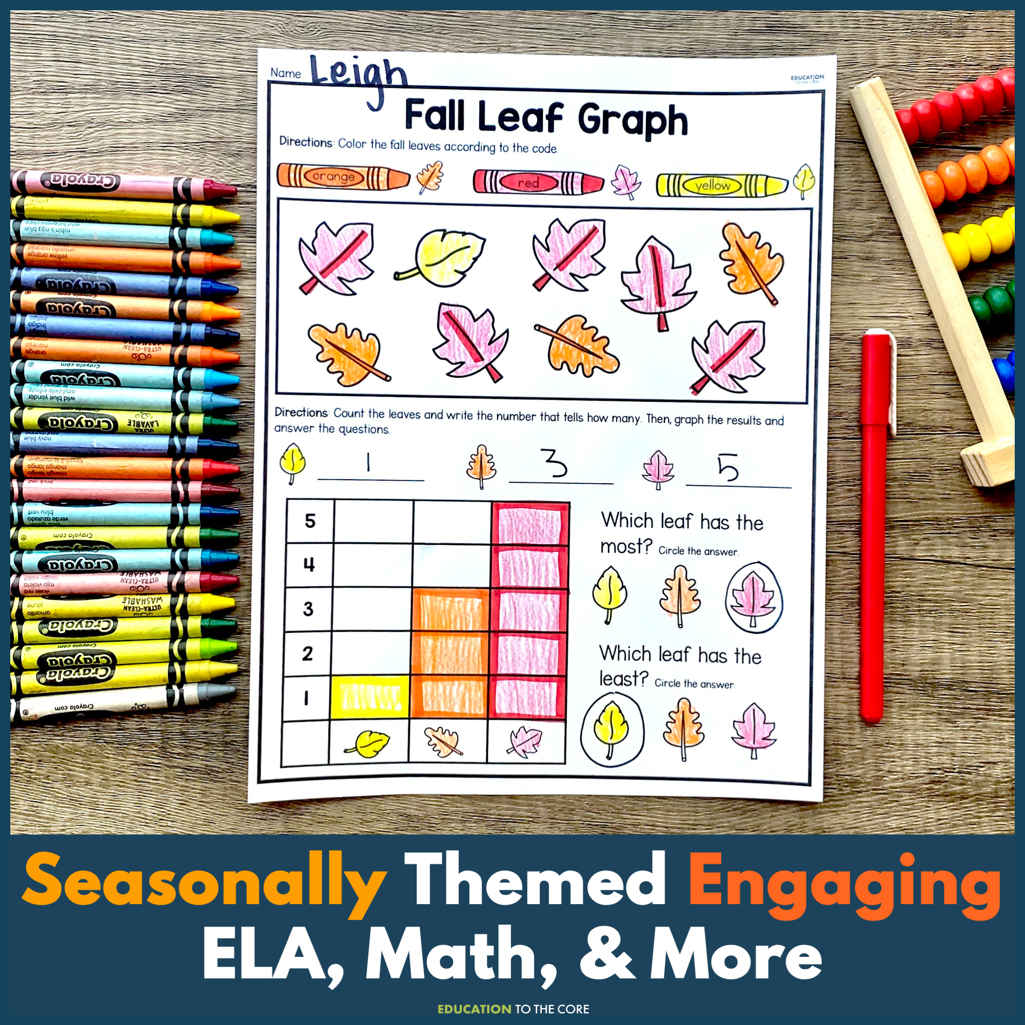 Kindergarten Monthly No Prep Printables Year-Long Bundle