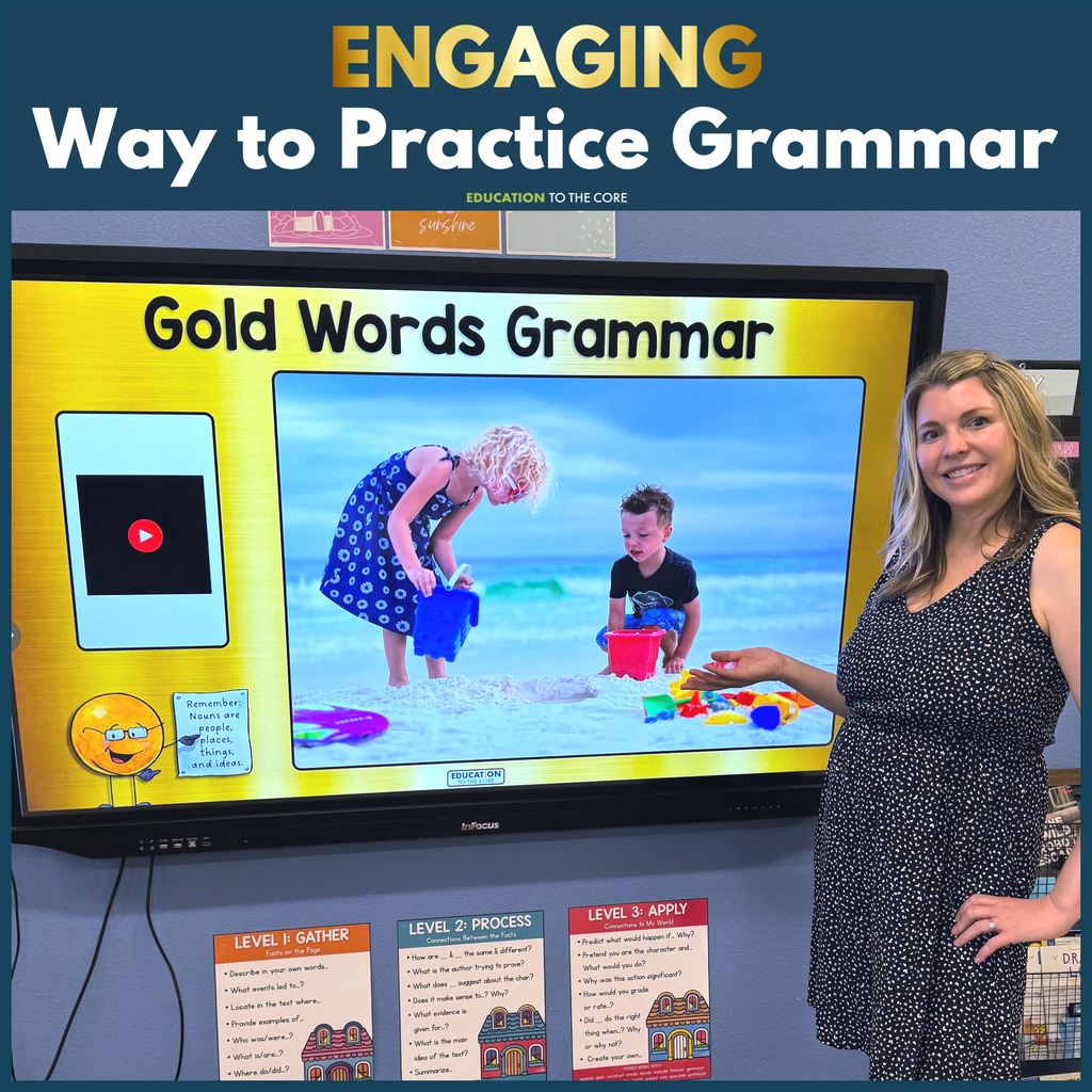 Gold Words Grammar Slides Game