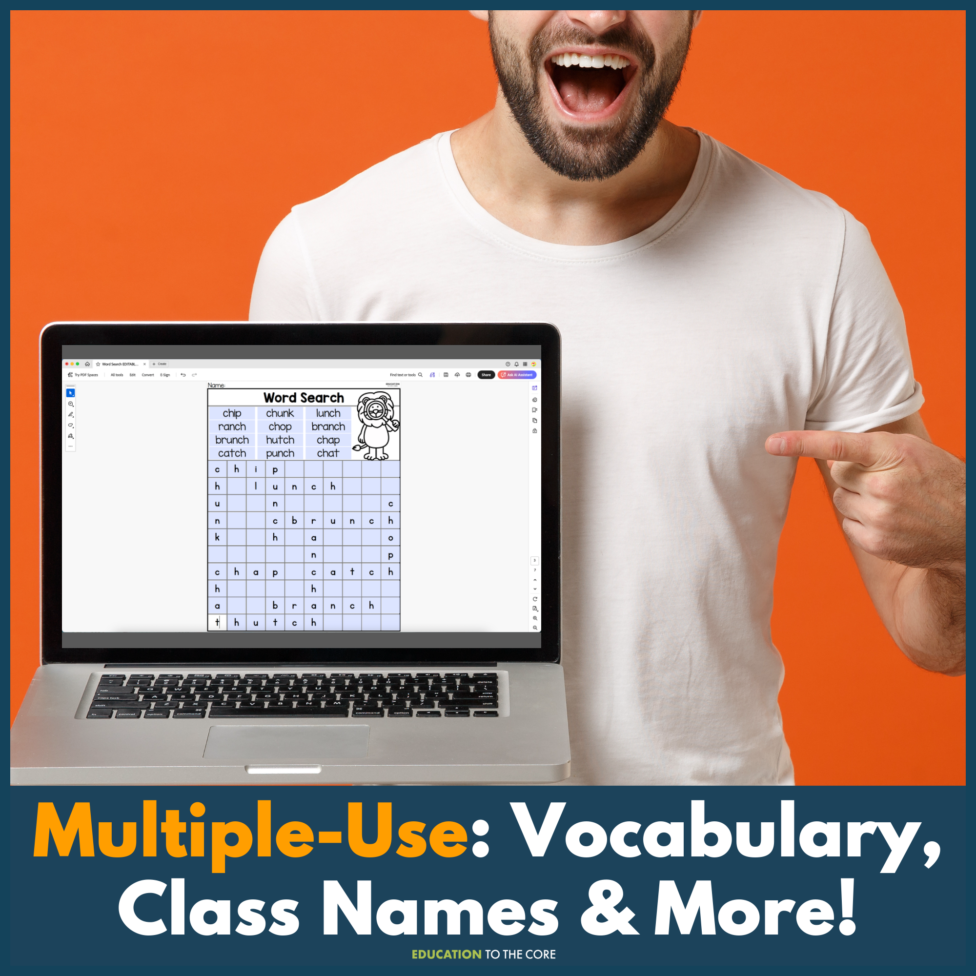 Editable Word Search