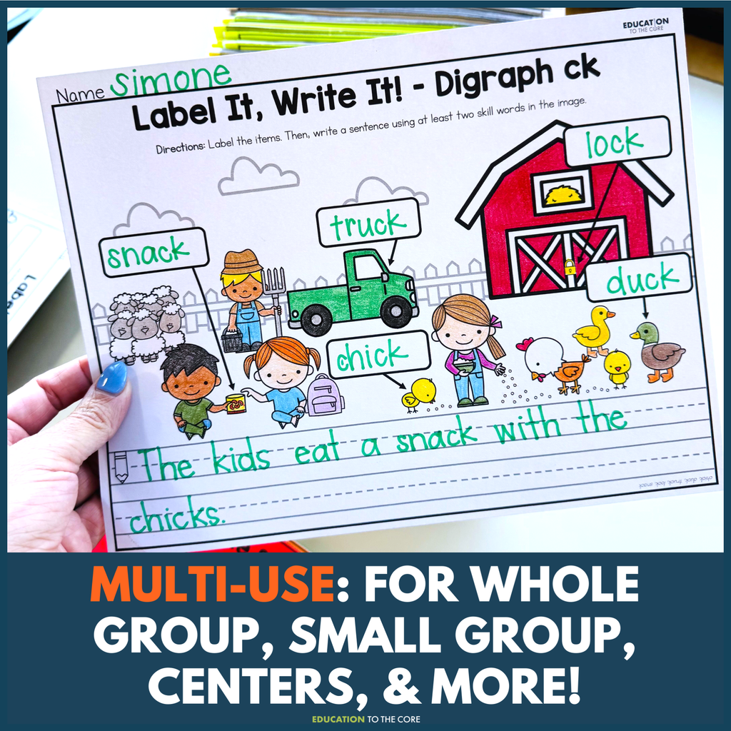 Label It, Write It Phonics and Writing Practice