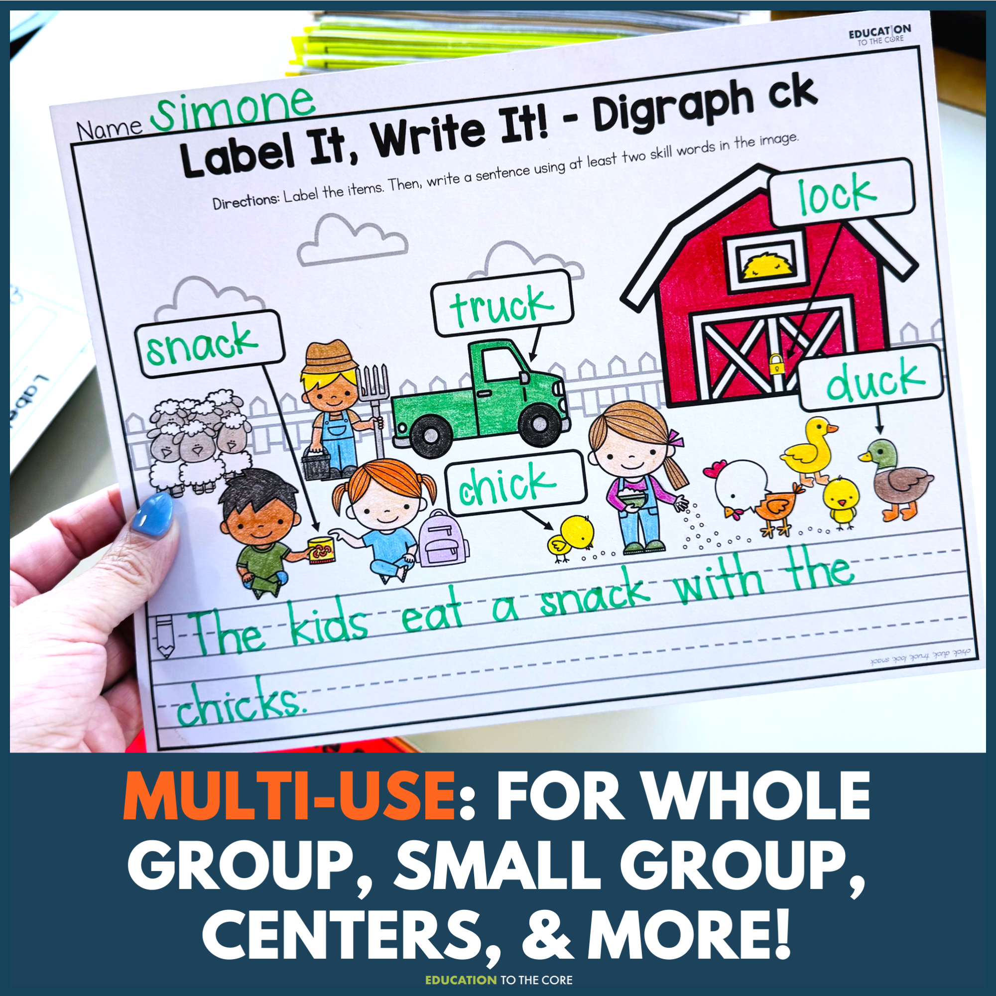 Label It, Write It Phonics and Writing Practice