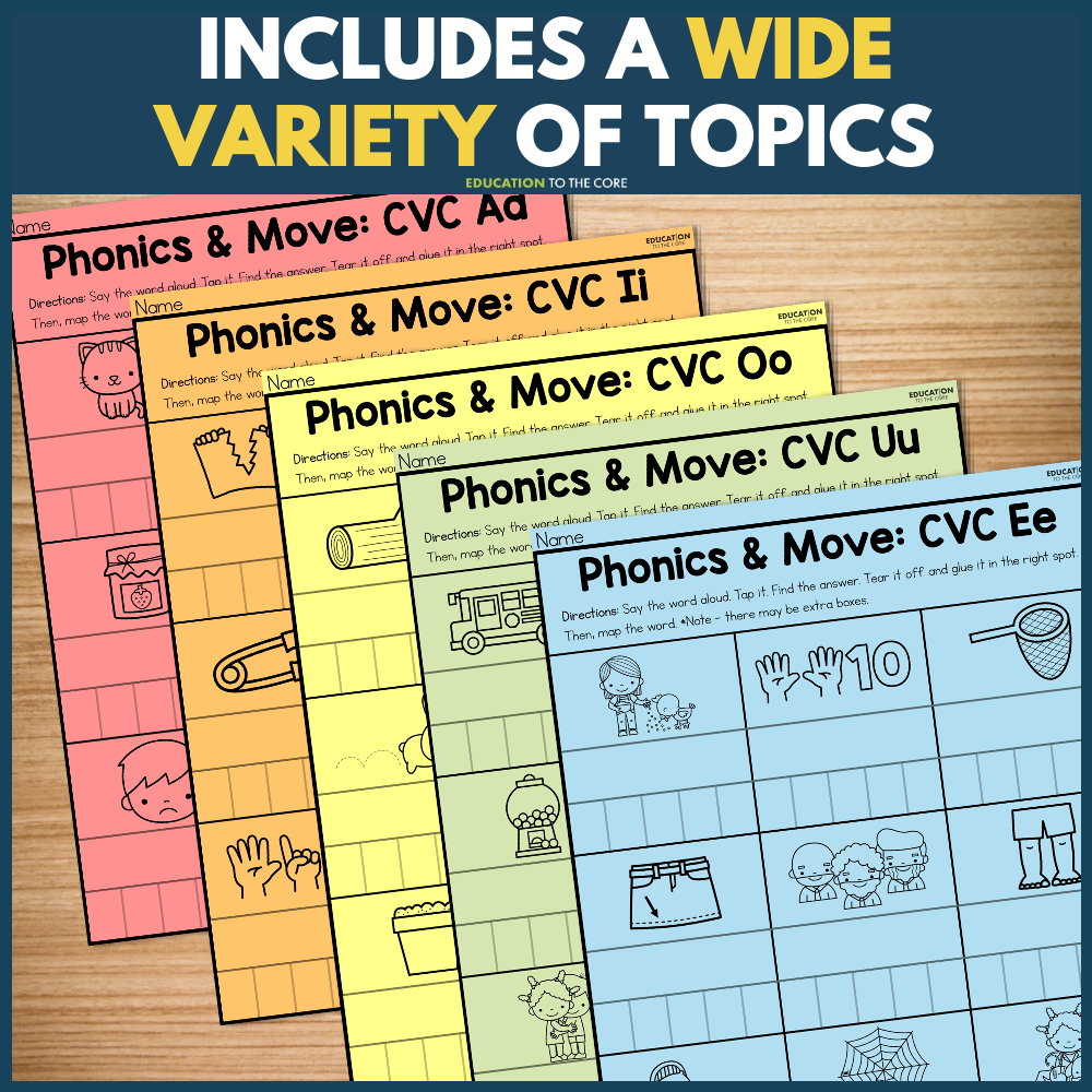 Phonics and Move Activity Bundle