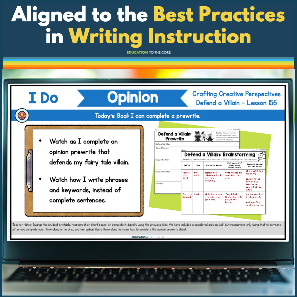 Explicit Instruction Writing Units for the Entire Year - Grade 3
