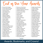 End of the Year Awards, Bookmarks, and Crowns