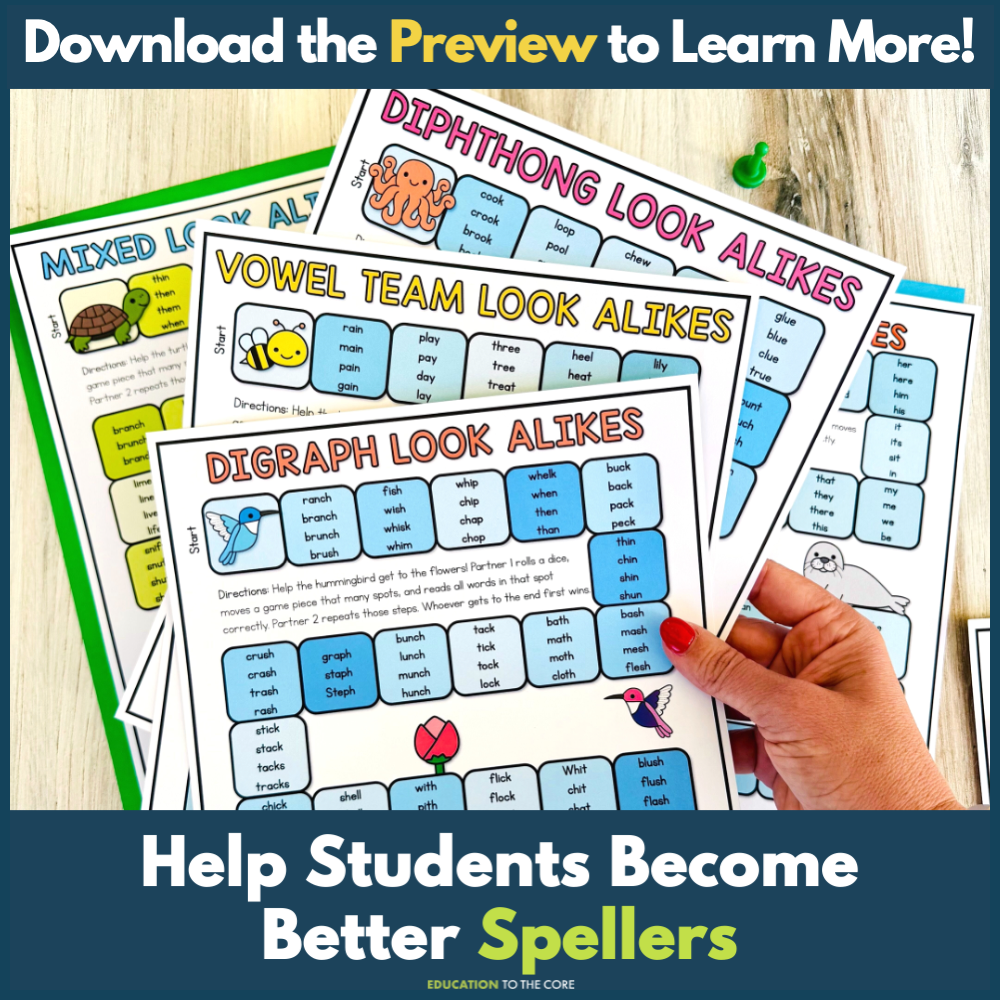 Look-Alike Word Game Boards