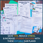 First Grade Editable Sub Plans