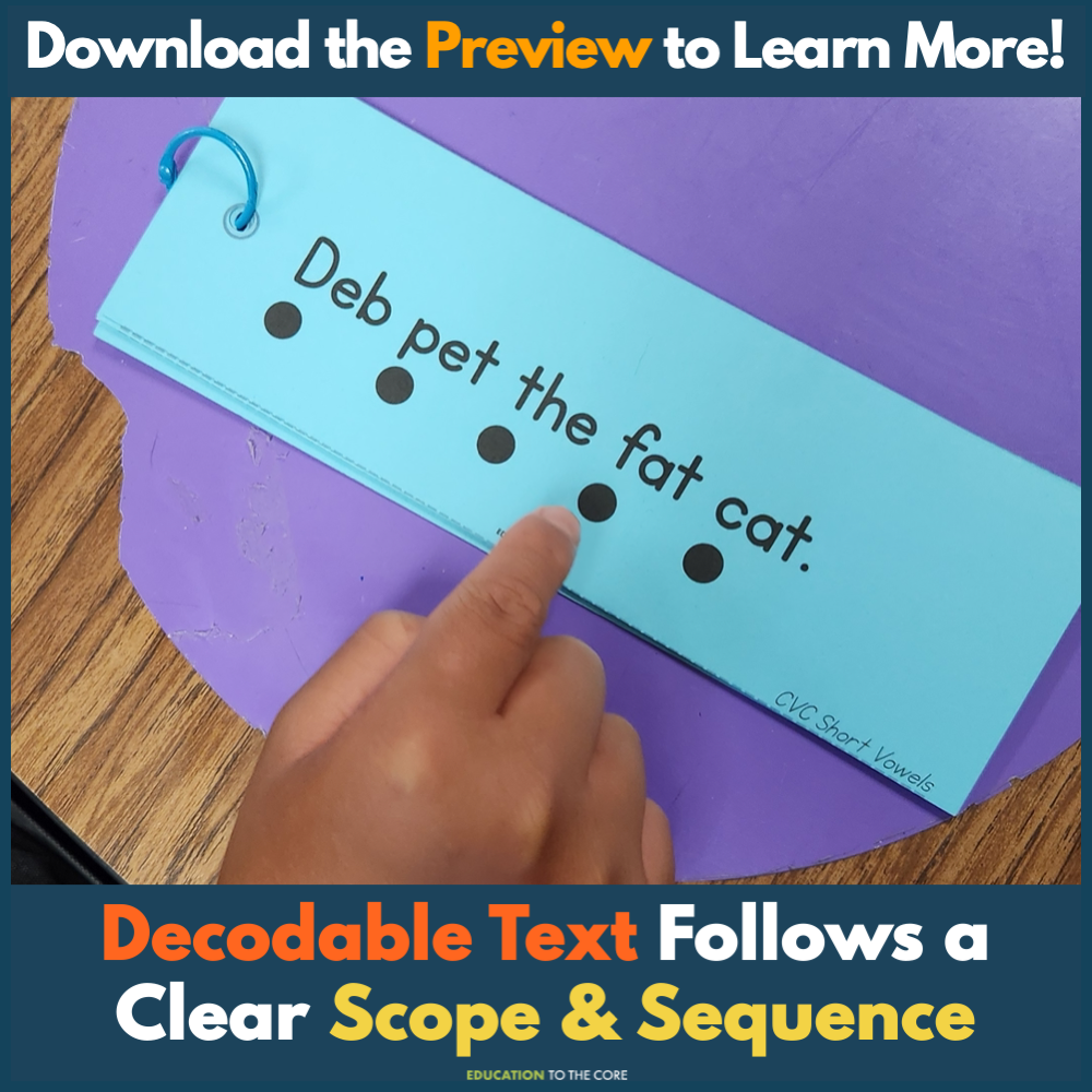 Decodable Sentence Fluency Strips
