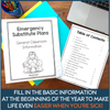 3rd Grade Editable Sub Plans
