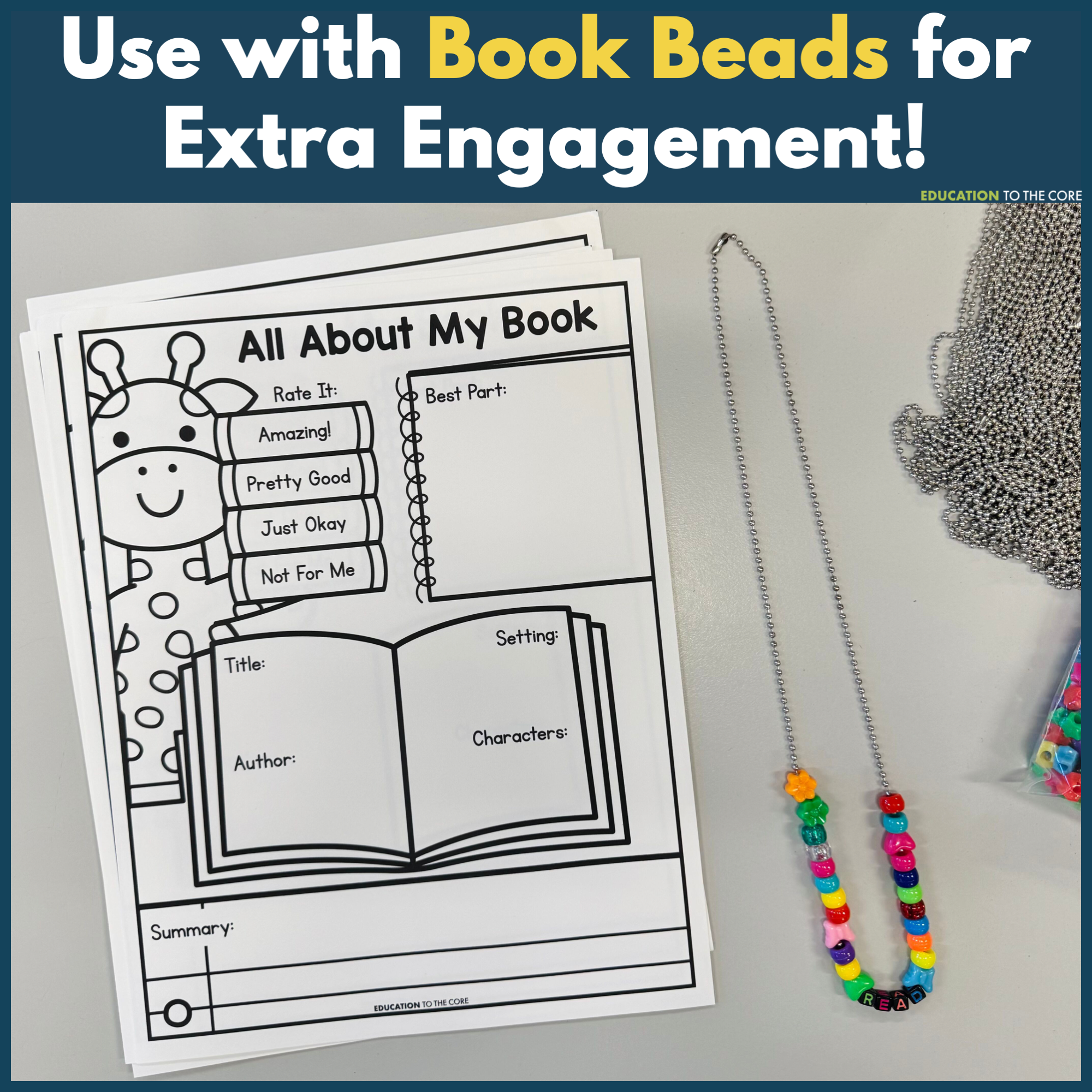Book Review Bookmarks and Printables Bundle