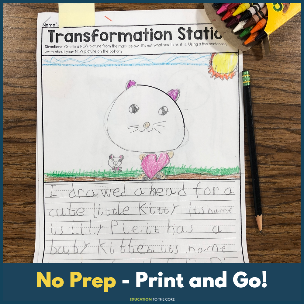 Transformation Drawing & Writing Station: 90 Squiggle Stories