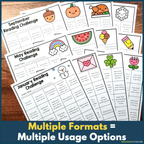 Monthly Reading Challenge Bookmarks and Calendars