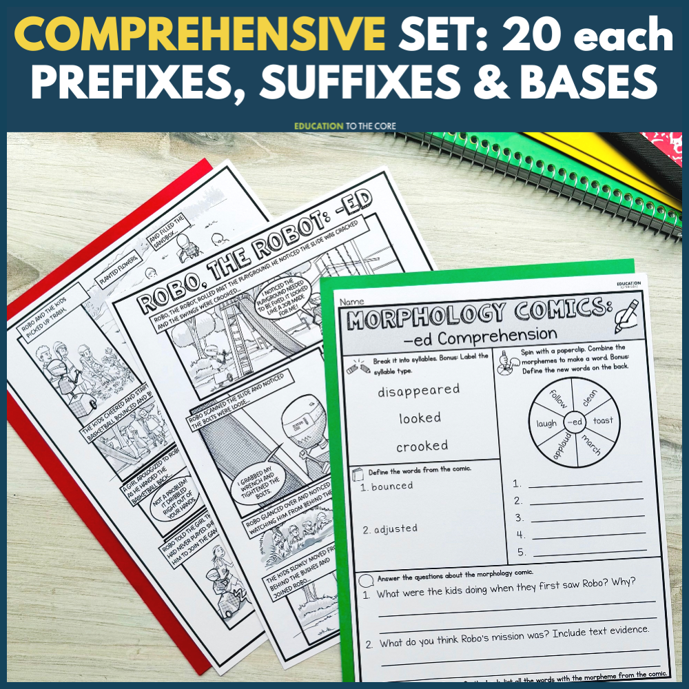Morphology Comics & Comprehension Bundle