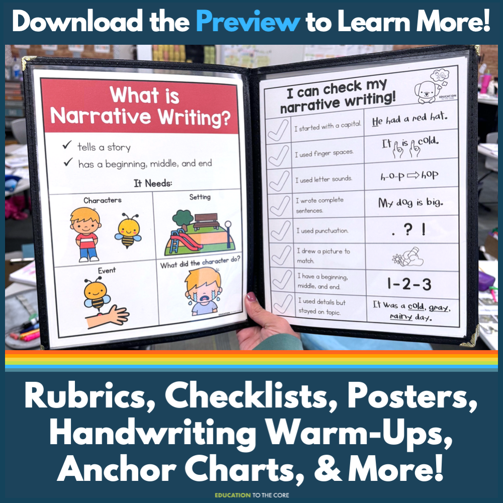 Explicit Instruction Writing Units for the Entire Year - Kindergarten