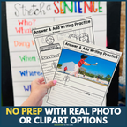 Answer and Add Basic Sentence Writing Practice Bundle