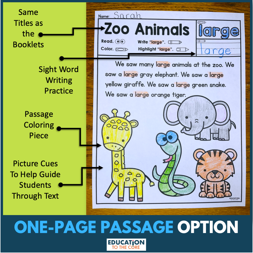 100 Sight Word Booklets for Fry Words 101-200