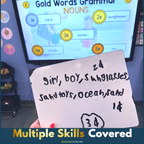 Gold Words Grammar Slides Game