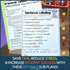 Second Grade Editable Sub Plans