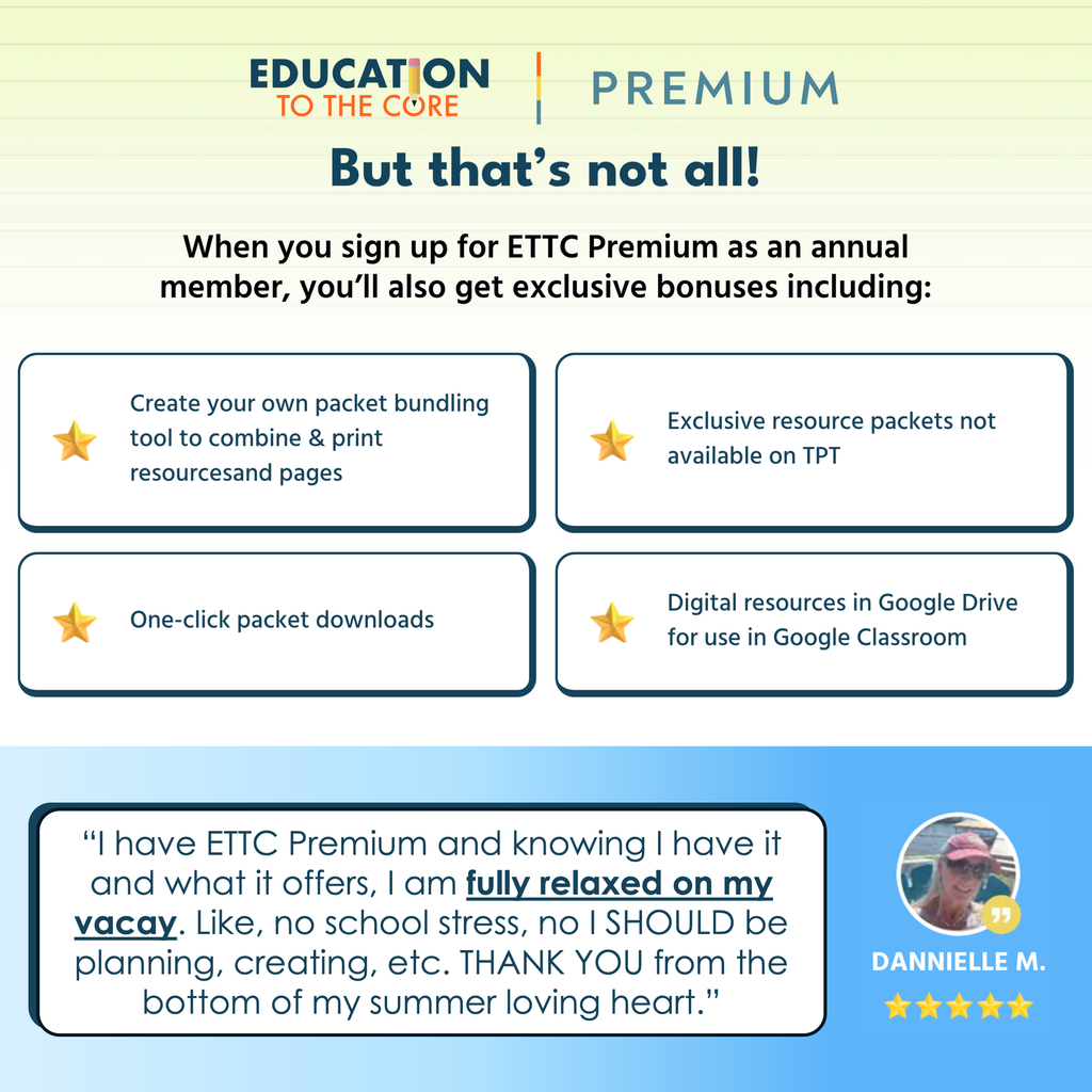 Education to the Core Premium School Membership: 2-4 Users