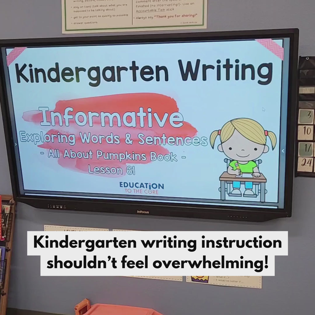 Explicit Instruction Writing Units for the Entire Year - Kindergarten